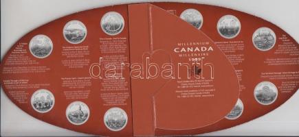 Kanada 1999. 25c 13klf db "Millennium" szett díszkiadásban tanúsítvánnyal T:1
Canada 1999....