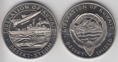 ENSZ DN. "Norman Schwarzkopf / Sivatagi vihar - Kuwait felszabadulása" fém emlékérem T:BU + ENSZ 1991. "Sivatagi vihar / Kuwait felszabadulása" fém emlékérem T:BU United Nations ND. "General Norman Schwarzkopf / Desert Storm - Liberation of Kuwait" metal commemorative medallion C:BU + United Nations 1991. "Desert Storm / Liberation of Kuwait" metal commemorative medallion C:BU