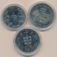 Portugália 1995. 200Esc CuNi "Solor és Timor-szigetek" + 2000. 200E CuNi "Terra Dos Corte-Real" + Vanuatu 1999. 50V "FAO" T:1,2  Portugal 1995. 200 Escudos CuNi "Solor and Timor Islands" + 2000. 200 Escudos CuNi "Terra Dos Corte-Real" C:UNC + Vanuatu 1999. 50 Vatu "FAO" C:AU,XF Krause KM#683, 729, KM#8