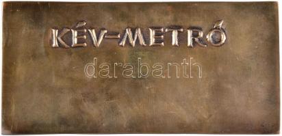 ~1980. "KÉV-Metró" Br plakett dísztokban T:1