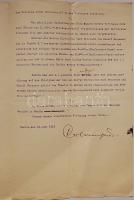 Carl Meinhard a berlini színház direktórának aláírása fejléces papírján 1915