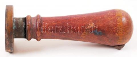 cca 1900 "Dabi Anyakönyvi Kerület" feliratú, fanyeles körbélyegző, 10cm