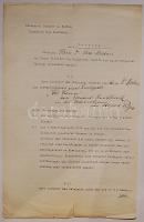 Edmund Reinhard a berlini színház direktórának aláírása szerződésen 1912