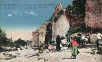 Thessaloniki, a fountain near the walls (fl)