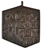 Lengyelország 1978. "Lengyel Néphadsereg 35 éves / Krosno 1978" Br hatszögletes plakett sz...