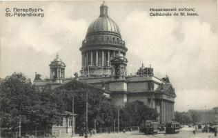 Saint Petersburg, cathedral of St. Isaac, trams