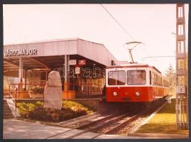 Cca 1974 Fotóalbum a 100 éves fogaskerekű történetét bemutató 21 db fényképpel