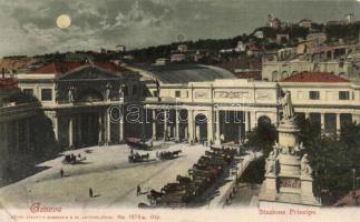 Genova, Porta Principe Railway Station, statue