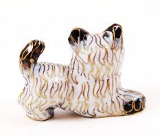 Rekeszzománc kiscica (apró kopásokkal) / 
Cloisonné cat (with minor fault), 4x3cm