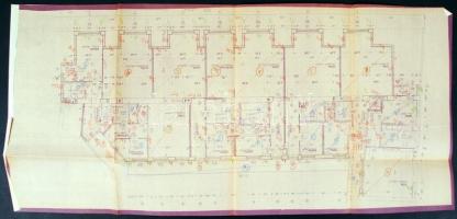 1950-es, 1960-as évek Borostyánkői László tervrajzai, Budapest XIII. ker. Sallay Imre utca 21., tető...