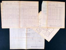 1950-es, 1960-as évek Borostyánkői László tervrajzai, Budapest XIII. ker. Sallay Imre utca 21., tető...