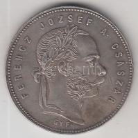 1869GYF 1Ft Ag "Angyalos címer" T:2 patina