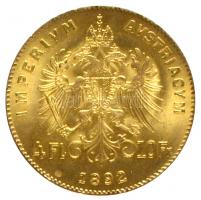 Ausztria 1892. 4Fl Au "Ferenc József" utánveret (3.23g/0.900) T:1-
Austria 1892. 4 Florin-...