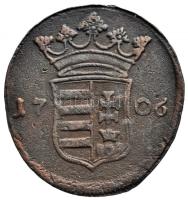 1706. X Poltura "II. Rákóczi Ferenc" (7.24g) T:2- Hungary 1706. X Poltura "Francis II Rákóczi" (7.24g) C:VF Huszár: 1535., Unger II.: 1133.a