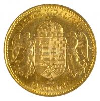 1897KB. 10K Au "Ferenc József" (3.43g/0.900) T:1-
Hungary 1897. 10 Corona Au "Franz J...