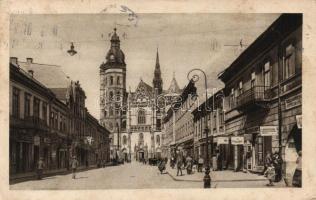 Kassa, székesegyház, dohánybolt, F. Rosenthal üzlete / street, cathedral, shops (EK)