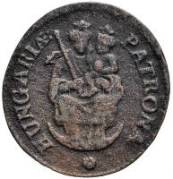 1704KB. Rézpoltúra "II. Rákóczi Ferenc" (2.42g) T:2
Hungary 1704. Poltura "Francis II...