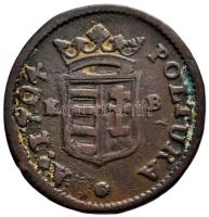 1704KB. Rézpoltúra "II. Rákóczi Ferenc" (2.92g) T:2,2- Hungary 1704. Poltura "Francis II Rákóczi" Kremnitz (2.92g) C:aXF Huszár: 1549., Unger II.: 1139.a