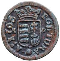 1706KB. Rézpoltúra "II. Rákóczi Ferenc" (2.67g) T:2,2- Hungary 1706. Poltura "Francis II Rákóczi" Kremnitz (2.67g) C:aXF Huszár: 1549., Unger II.: 1139.a