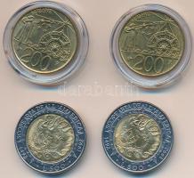 San Marino 1992. 200L (2x) "Columbus" + 500L (2x) "Columbus" T:1,2 San Marino 1992. 200 Lire (2x) "Columbus" + 500 lire (2x) "Columbus" C:UNC,XF KM#285, 286