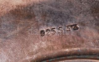 1940 "3/7. SS-T. INF. RGT. - Norwegen 1940" feliratú, sterling ezüst (Ag) tálka, közepén v...