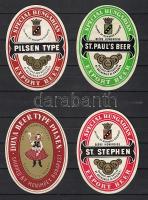1950 4db Kőbányai Sörgyár sörcimke