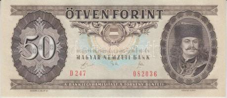 1989. 50Ft (2x) egymás utáni sorszámmal és nyomdai papírráncokkal T:I
Adamo F25