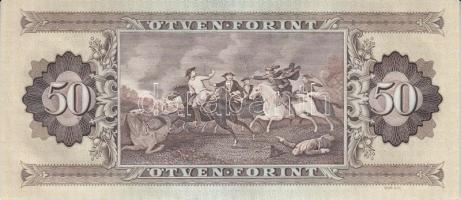 1989. 50Ft (2x) egymás utáni sorszámmal és nyomdai papírráncokkal T:I
Adamo F25