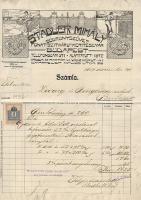 1907 Stadler Mihály sodronyszövet gyár Bp. díszes számla