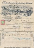 1910 Ásványolaj Rt. Bp. díszes számla