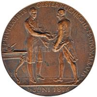 Osztrák-Magyar Monarchia 1916. "Az Osztrák Nemzeti Bank létrejöttének 100 éves évfordulója" Körmöcbányán vert Br emlékérem (69mm) adományozói dísztokban. Szign.: Stefan Schwartz T:1- Austro-Hungarian Monarchy 1916. "100th anniversary of the National Bank of Austria" (Kremnitz) Br commemorative medallion in original case. Sign.: Stefan Schwartz (69mm) C:AU