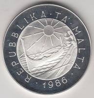 Málta 1986. 5L Ag "Hajózás történelme" T:PP Tanúsítvánnyal
Malta 1986. 5 Liri Ag "Mar...