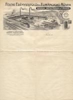 1900 Edénysajtoló Művek Fülek díszes számla