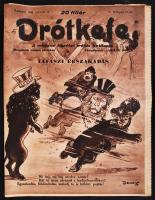 1943 A Drótkefe c. antiszemita élclap 3 száma jó állapotban