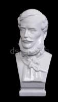 Herendi Kossuth Lajos büszt, fehér mázas, hibátlan, jelzett, m: 20cm / Herend porcelain Kossuth bust