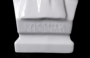 Herendi Kossuth Lajos büszt, fehér mázas, hibátlan, jelzett, m: 20cm / Herend porcelain Kossuth bust