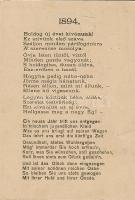 1894 Kéményseprő újévi lithográf üdvözlőkártya