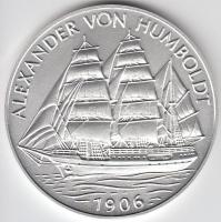 Németország DN "Alexander von Humboldt vitorlás 1906" Ag emlékérem (20g/0.999/40mm) T:BU Germany ND "Alexander von Humboldt sailboat 1906" Ag medallion (20g/0.999/40mm) C:BU