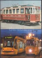 10 db modern közlekedés témájú motívumlap, magyar villamosok / 10 modern motive cards, Hungarian tra...