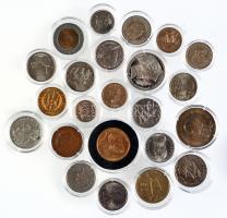 26db vegyes emlékfémpénz kapszulában T:1,(2) 25pcs of mixed commemorative coins C:UNC,(XF)