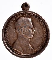 1917. "Károly Ezüst Vitézségi Érem I. osztály "Fortitudini / IV. Károly" miniatűr medálja T:2 Hungary 1917. Miniature medal of the  "Silver Medal for Bravery I class" C:XF