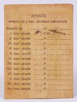 1929 Egervidéki vadásztársaság tagsági igazolvány