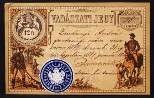 1877 Vadászati jegy / Hunter ID