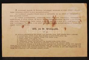 1877 Vadászati jegy / Hunter ID