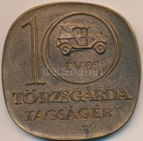 ~1970. Autójavító Vállalat / 10 éves Törzsgárda Tagságért" Br kitüntető érem adományozói tokban T:1