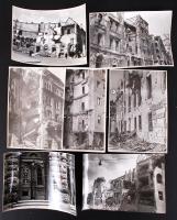 1944-1945 Tiszavölgyi József vintage fotói a II. világháború pusztításairól, többsége feliratozott, ...