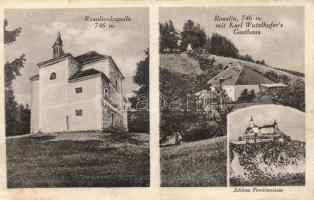 Fraknó Wutzlhofer's guest house, Rosalia chapel, castle (small tear)