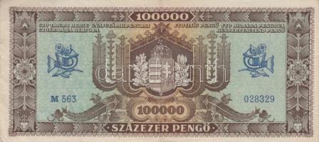 1945-1946. 10db különféle pengő bankjegy T:II-,III