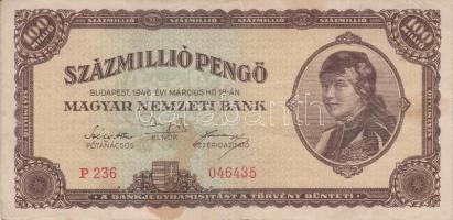 1945-1946. 10db különféle pengő bankjegy T:II-,III