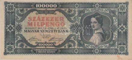 1945-1946. 10db különféle pengő bankjegy T:II-,III